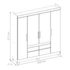 Guarda Roupa Com Espelho Salerno Amendola