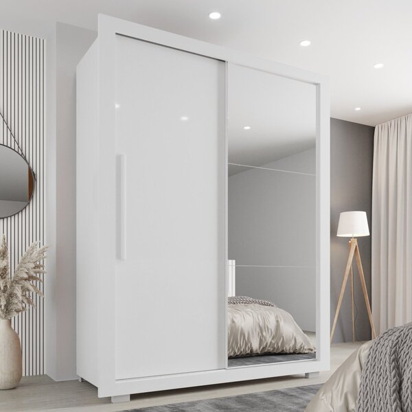 Guarda-roupa Com Espelho Solteiro 2 Portas 2 Gavetas Costa Ri