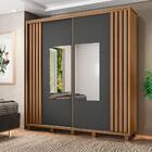 Guarda Roupa Com Espelho Treviso Cinamomo Grafite