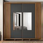 Guarda Roupa Com Espelho Treviso Cinamomo Grafite