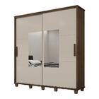 Guarda Roupa Com Espelho Treviso Freijó Off White