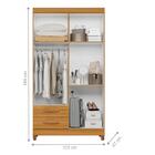 Guarda Roupa Com Espelho Valentina Carvalho Grife/off White