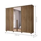 Guarda Roupa Com Espelho Varese Cinamomo