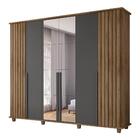 Guarda Roupa Com Espelho Varese Cinamomo Grafite