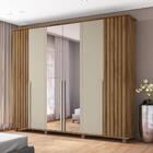 Guarda Roupa Com Espelho Varese Cinamomo Off White