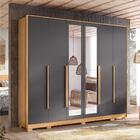 Guarda Roupa Com Espelho Vilage Nature Titanium