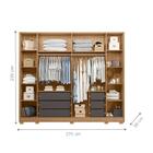 Guarda Roupa Com Espelho Vilage Nature Titanium