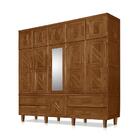 Guarda-roupa Com Espelho Winchester Castanho