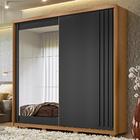 Guarda Roupa Com Espelho Zeus Freijó/cinza