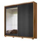 Guarda Roupa Com Espelho Zeus Freijó/cinza