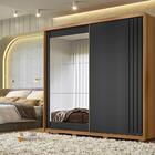 Guarda Roupa Com Espelho Zeus Freijó/cinza