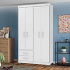 Guarda Roupa Com Pé Branco Primacy Batrol