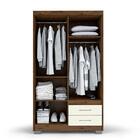 Guarda Roupa Com Pé Cappuccino Off White Primacy Batrol