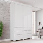 Guarda Roupa Com Pés 2 Portas 6 Gavetas Luana