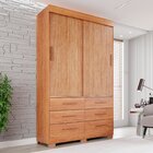 Guarda Roupa Com Pés 2 Portas 6 Gavetas Luana