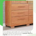 Guarda Roupa Com Pés 2 Portas 6 Gavetas Luana