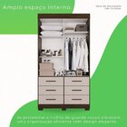 Guarda Roupa Com Pés 2 Portas 6 Gavetas Luana Savana/off