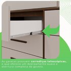 Guarda Roupa Com Pés 2 Portas 6 Gavetas Luana Savana/off