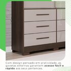 Guarda Roupa Com Pés 2 Portas 6 Gavetas Luana Savana/off