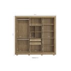 Guarda Roupa Com Pés 6 Portas 2 Gavetas Kappesberg Nogueira/m