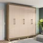 Guarda Roupa Com Pés 6 Portas 2 Gavetas Kappesberg Nogueira/m
