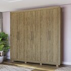 Guarda Roupa Com Pés 6 Portas 3 Gavetas Kappesberg Nogueira