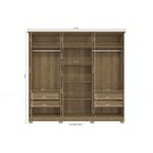 Guarda Roupa Com Pés 6 Portas 4 Gavetas  Nogueira/macadamia