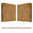 Guarda Roupa Com Pés 7 Portas 177cm Freijó Mildred Shop Jm