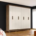Guarda Roupa Com Pés 8 Portas 236m Castanho Baunilha Savas Sh