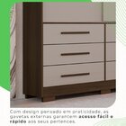 Guarda Roupa Com Pés Casal 3 Portas 9 Gavetas Luana Savana/of