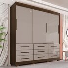 Guarda Roupa Com Pés Casal 3 Portas 9 Gavetas Luana Savana/of