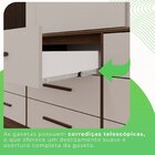 Guarda Roupa Com Pés Casal 3 Portas 9 Gavetas Luana Savana/off