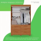 Guarda Roupa Com Pés E Espelho 2 Portas 6 Gavetas Luana