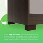 Guarda-roupa Com Pés E Espelho Casal 3 Portas 9 Gavetas Luana