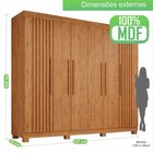 Guarda-roupa Com Ripado 6 Portas 4 Gavetas Londres Prime Cina