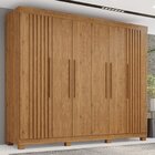 Guarda-roupa Com Ripado 6 Portas 4 Gavetas Londres Prime Cina