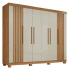 Guarda-roupa Com Ripado 6 Portas 4 Gavetas Londres Prime Cina