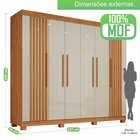 Guarda-roupa Com Ripado 6 Portas 4 Gavetas Londres Prime Cina