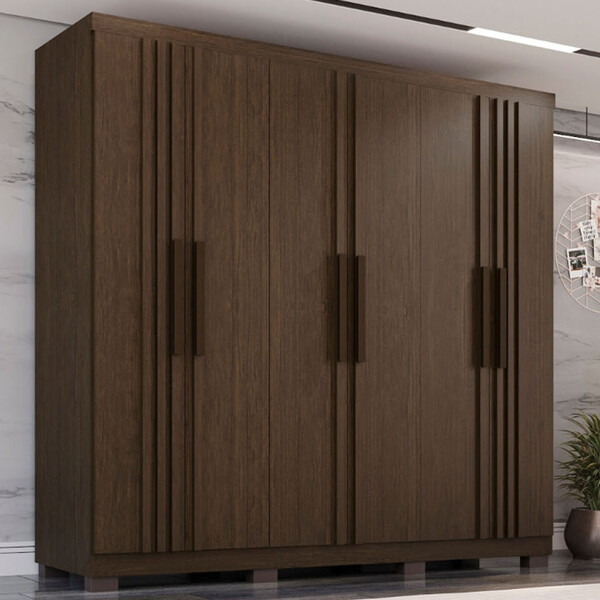 Guarda Roupa Com Ripado 6 Portas 4 Gavetas Sevilha Prime 100