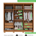 Guarda Roupa Com Ripado 6 Portas 4 Gavetas Sevilha Prime 100