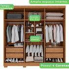 Guarda Roupa Com Ripado 6 Portas 4 Gavetas Sevilha Prime 100