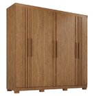Guarda-roupa Com Ripado 6 Portas 4 Gavetas Sevilha Prime Cina