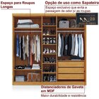 Guarda-roupa Com Sapateira Glamour 5 Portas Com Espelho Freij