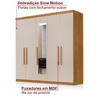 Guarda-roupa Com Sapateira Glamour 5 Portas Com Espelho Freij