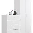 Guarda-roupa Comoda New Bebe 4 Gavetas 2 Portas Branco Canaã