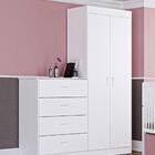 Guarda-roupa Comoda New Bebe 4 Gavetas 2 Portas Branco Canaã
