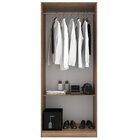 Guarda-roupa Compacto 2 Portas Monarca Castanho/offwhite