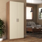 Guarda-roupa Compacto 2 Portas Monarca Castanho/offwhite