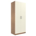 Guarda-roupa Compacto 2 Portas Monarca Castanho/offwhite