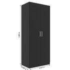 Guarda-roupa Compacto 2 Portas Monarca Preto